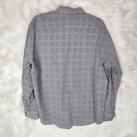 Robert Graham Men's Stars Checkered Button Up Long Sleeve Shirt Size XL Gray - Picture 8 of 11